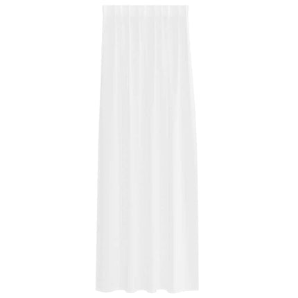 Voile Gardin med gardiner 2 pcs Vit 225 x 140 cm Polyester