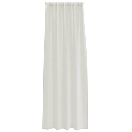 Voile Gardin med gardiner 2 pcs Kräm 225 x 140 cm Polyester