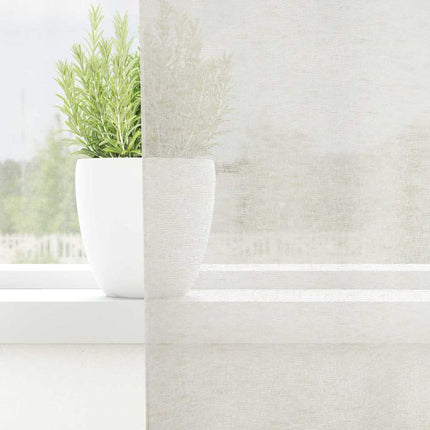 Voile Gardin med gardiner 2 pcs Kräm 245 x 140 cm Polyester