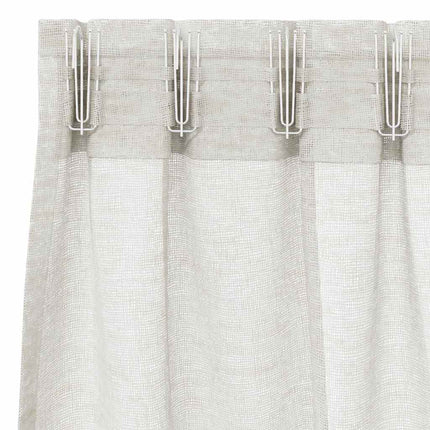 Voile Gardin med gardiner 2 pcs Kräm 260 x 140 cm Polyester