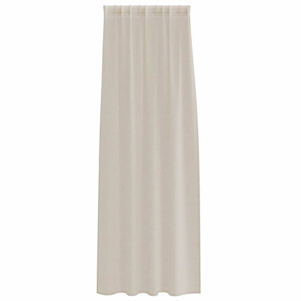 Voile Gardin med gardiner 2 pcs Sand 225 x 140 cm Polyester