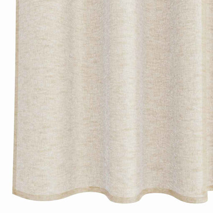 Voile Gardin med gardiner 2 pcs Sand 245 x 140 cm Polyester
