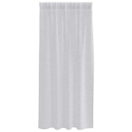 Voile Gardin med gardiner 2 pcs Ljusgrå 175 x 140 cm Polyester