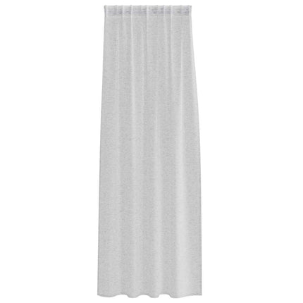 Voile Gardin 2 st Ljusgrå 260 x 140 cm Polyester