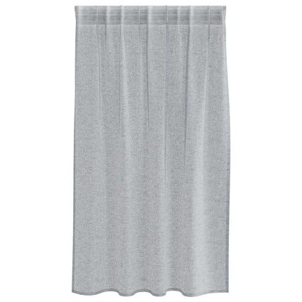 Voile Gardin med gardiner 2 pcs Mörkgrå 140 x 140 cm Polyester