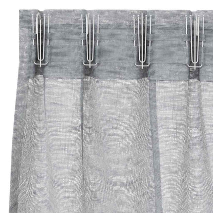 Voile Gardin med gardiner 2 pcs Mörkgrå 175 x 140 cm Polyester