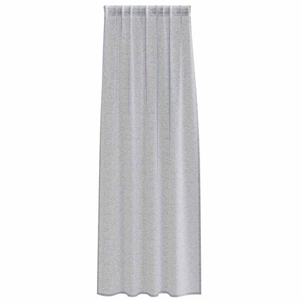 Voile Gardin med gardiner 2 pcs Mörkgrå 245 x 140 cm Polyester