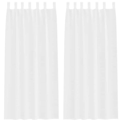 Voile Gardin 2 st Vit 225 x 140 cm Polyester