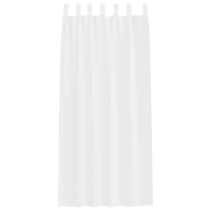 Voile Gardin med gardiner 2 pcs Vit 225 x 140 cm Polyester
