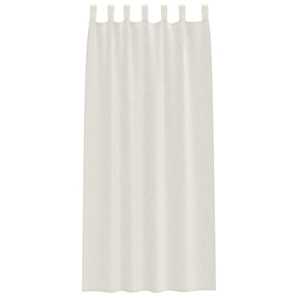 Voile Gardin med gardiner 2 pcs Kräm 245 x 140 cm Polyester