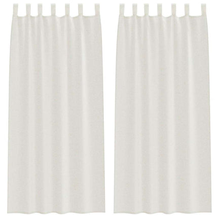 Voile Gardin med gardiner 2 pcs Kräm 260 x 140 cm Polyester