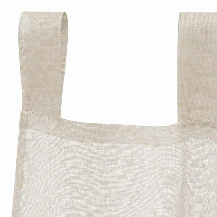 Voile Gardin med gardiner 2 pcs Sand 260 x 140 cm Polyester