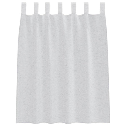 Voile Gardin med gardiner 2 pcs Ljusgrå 140 x 140 cm Polyester