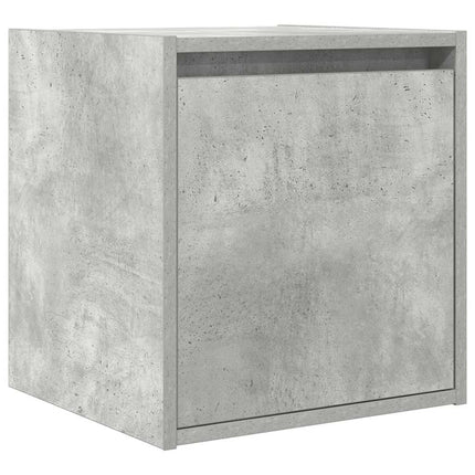 Väggmonterade sängskåp 2 st betonggrå 38x34x40 cm