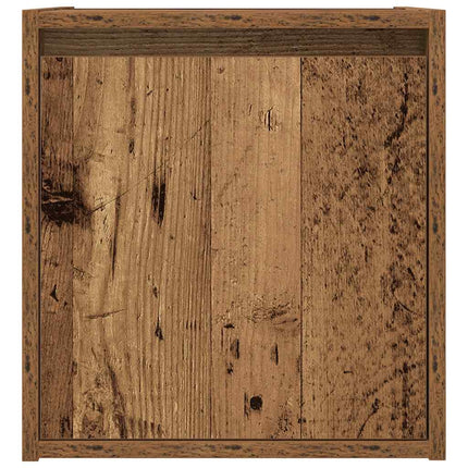 Väggmonterade sängskåp 2 st gammalt trä 38x34x40 cm