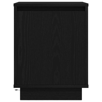 Sängbord med LED-lampor 2 st svart 38x34x50 cm