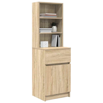 Sängbord sonoma ek 39x35x125 cm konstruerat trä