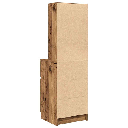 Sängskåp gammalt trä 39x35x125 cm konstruerat trä