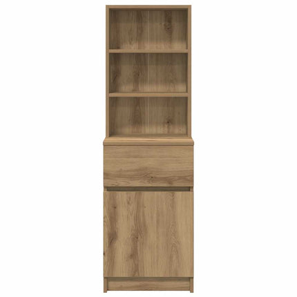 Sängbord hantverksmässig ek 39x35x125 cm konstruerat trä