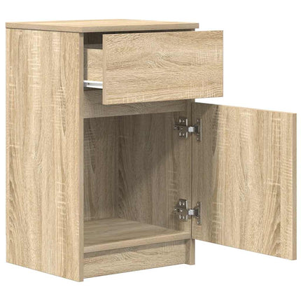 Sängbord sonoma ek 39x35x65 cm konstruerat trä