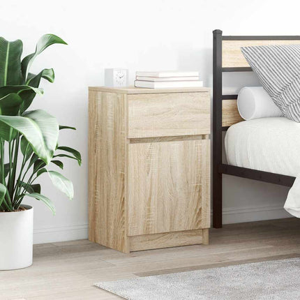 Sängbord sonoma ek 39x35x65 cm konstruerat trä