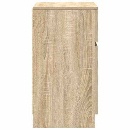 Sängbord 2 st, Sonoma ek 39x35x65 cm konstruerat trä