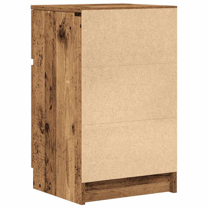 Sängskåp gammalt trä 39x35x65 cm konstruerat trä