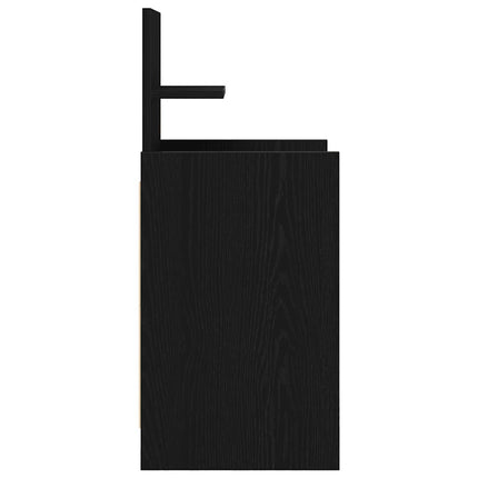 Sängbord med 2 lådor svart 38x34x80 cm