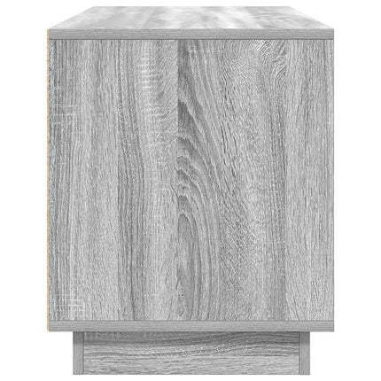 TV-bänk med LED-lampor grå sonoma 100x41x50 cm