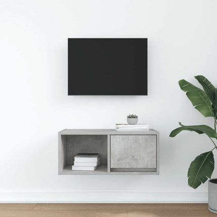 TV-bänk betonggrå 60x31x25,5 cm konstruerat trä