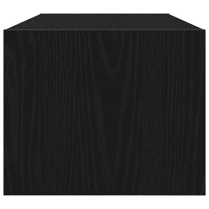 TV-bänk svart ek 80x31x25,5 cm konstruerat trä