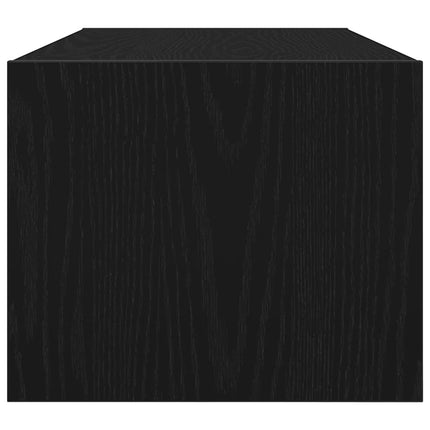TV-bänkar 2 st svart ek 80x31x25,5 cm konstruerat trä
