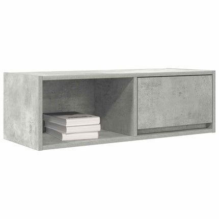 TV-bänk betonggrå 80x31x25,5 cm konstruerat trä
