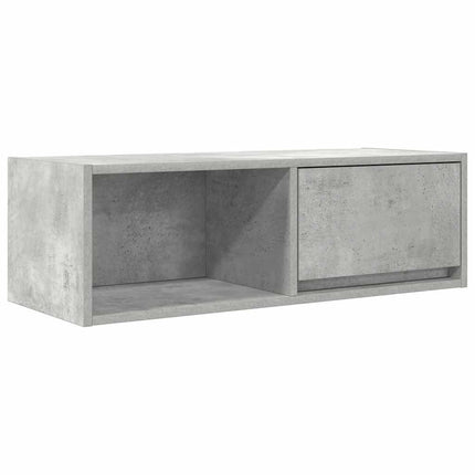 TV-bänkar 2 st betonggrå 80x31x25,5 cm konstruerat trä