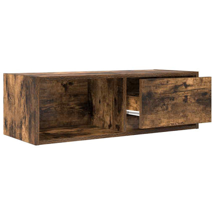 TV-bänk rökt ek 80x31x25,5 cm konstruerat trä