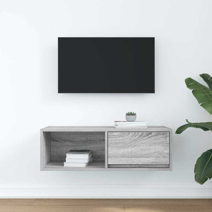 TV-bänk grå sonoma 80x31x25,5 cm konstruerat trä