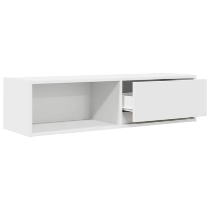 TV-bänk vit 100x31x25,5 cm konstruerat trä