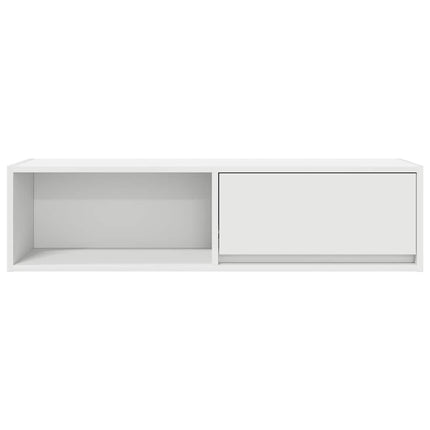 TV-bänk vit 100x31x25,5 cm konstruerat trä