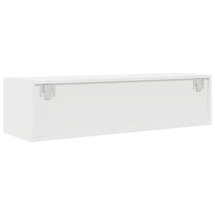 TV-bänk vit 100x31x25,5 cm konstruerat trä