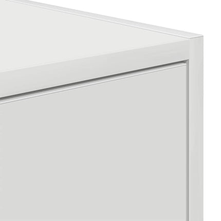 TV-bänk vit 100x31x25,5 cm konstruerat trä