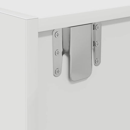 TV-bänk vit 100x31x25,5 cm konstruerat trä
