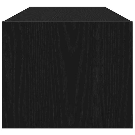 TV-bänkar 2 st svart ek 100x31x25,5 cm konstruerat trä