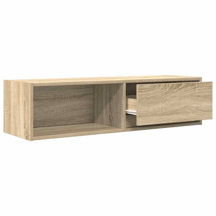 TV-bänk sonoma ek 100x31x25,5 cm konstruerat trä