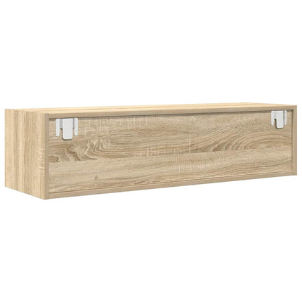 TV-bänk sonoma ek 100x31x25,5 cm konstruerat trä