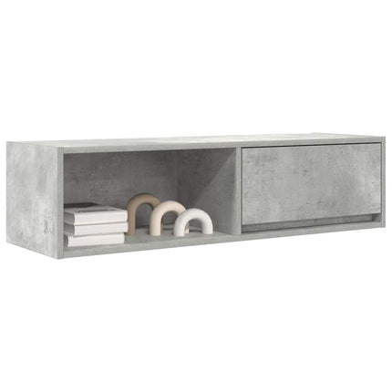 TV-bänk betonggrå 100x31x25,5 cm konstruerat trä