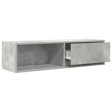 TV-bänk betonggrå 100x31x25,5 cm konstruerat trä