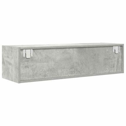 TV-bänk betonggrå 100x31x25,5 cm konstruerat trä