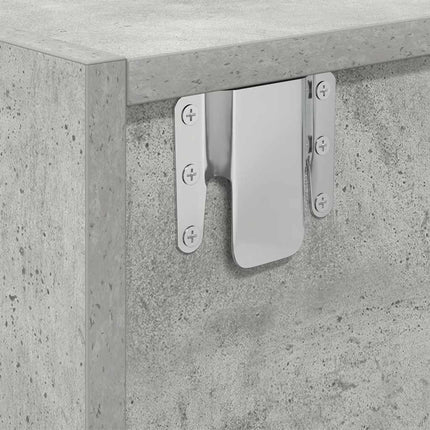 TV-bänk betonggrå 100x31x25,5 cm konstruerat trä