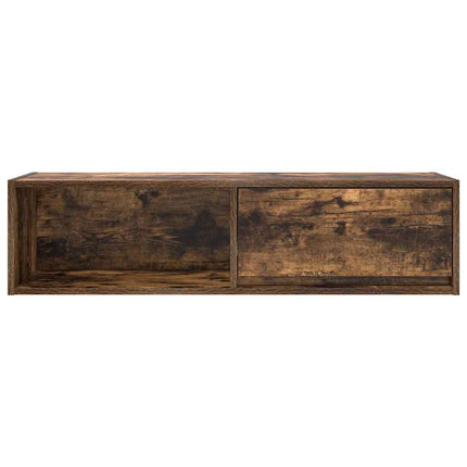 TV-bänk rökt ek 100x31x25,5 cm konstruerat trä