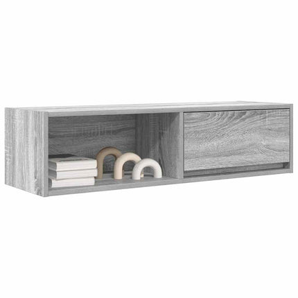 TV-bänk grå sonoma 100x31x25,5 cm konstruerat trä